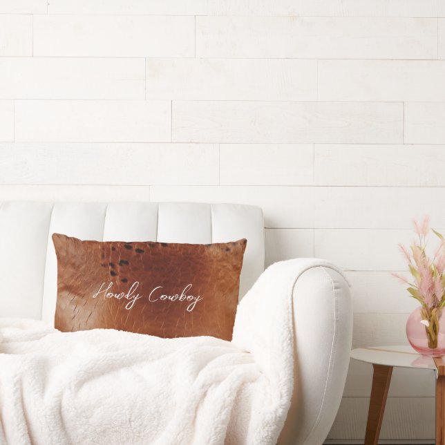 Brown Faux Leather Lumbarkudde (Soffa)
