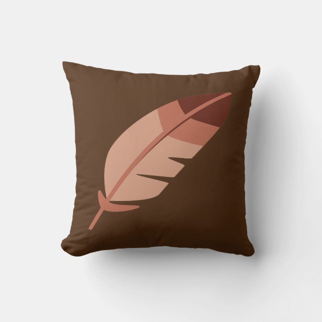Brown Feather Dekorativ kudde (Framsida)