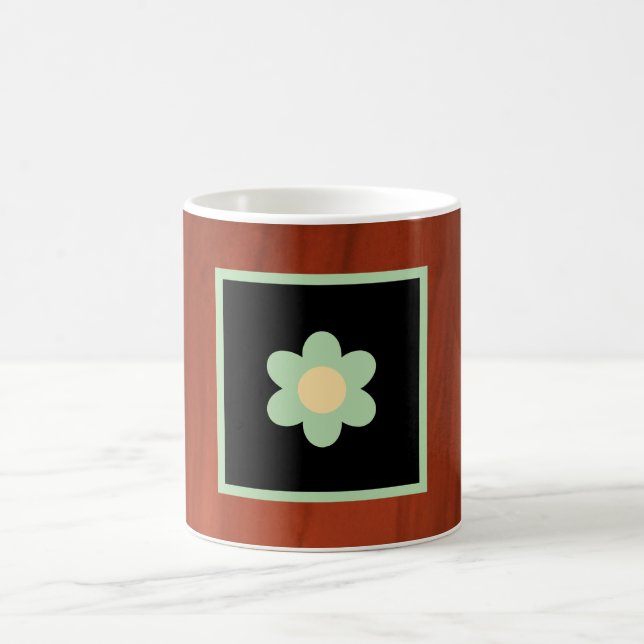 Brown, Floral Coffee Mug Kaffemugg (Center)