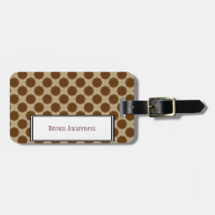 Brown Flower Ribbon Template av Kenneth Yoncich Bagagebricka