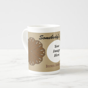 Brown Flower Ribbon Template av Kenneth Yoncich Benporslin Mugg