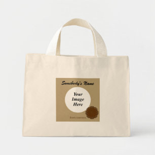 Brown Flower Ribbon Template av Kenneth Yoncich Mini Tygkasse