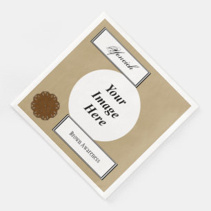 Brown Flower Ribbon Template av Kenneth Yoncich Pappersservett
