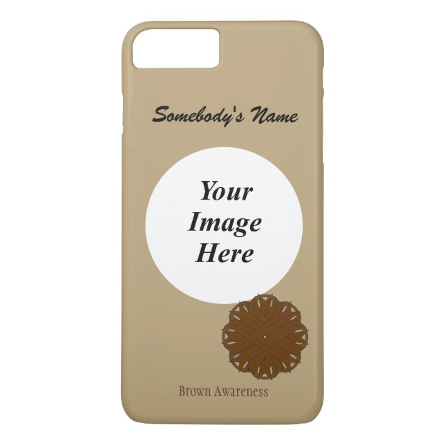 Brown Flower Ribbon Tmpl av Kenneth Yoncich Case-Mate iPhone Skal (Baksida)