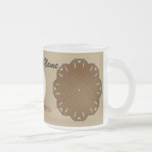 Brown Flower Ribbon Tmpl av Kenneth Yoncich Frostad Glasmugg