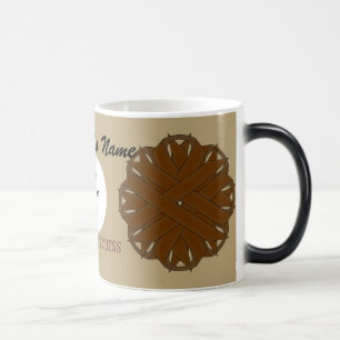 Brown Flower Ribbon Tmpl av Kenneth Yoncich Magisk Mugg