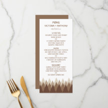 Brown Forest Range Woodland Bröllop Menu
