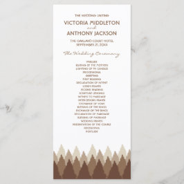 Brown Forest Range Woodland Bröllop Program