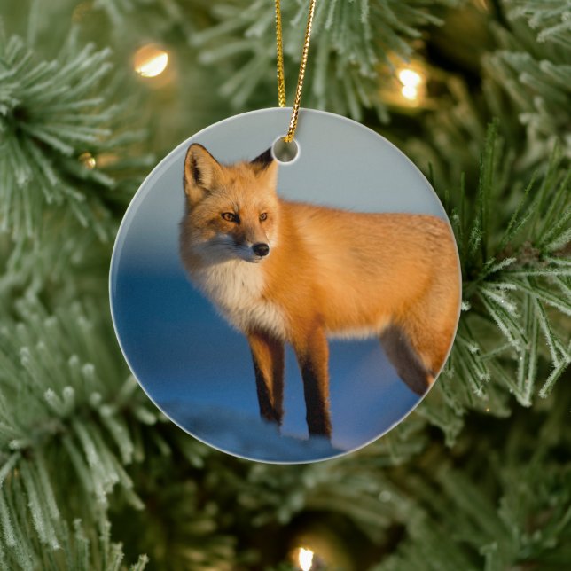 Brown Fox Julgransprydnad Keramik (Träd)