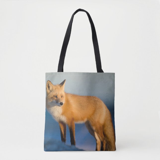 Brown Fox Tote Bag Tygkasse (Framsida)