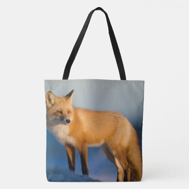 Brown Fox Tote Bag Tygkasse (Framsida)