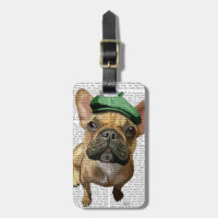 Brown Fransk Bulldog med Grönt Hat 2