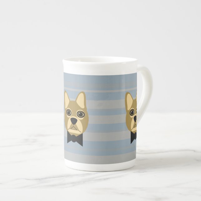 Brown Fransk Bulldog, Rand Benporslin Mugg (Framsida höger)