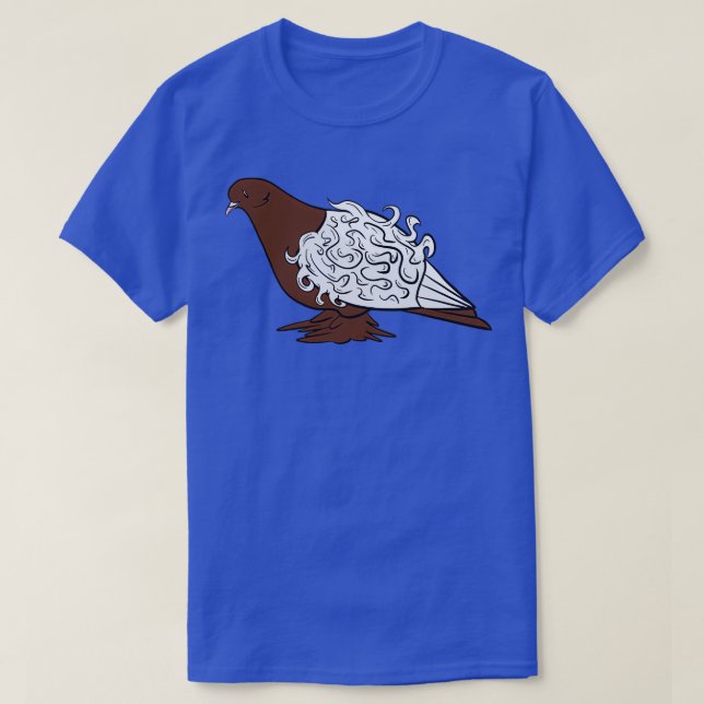 Brown Frillback Pigeon T Shirt (Design framsida)