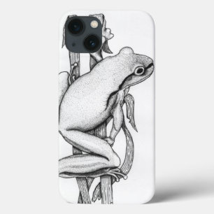 Brown Frog on Grass - Art av Skye Ryan-Evans ©