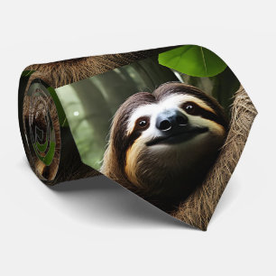 Brown Fuzzy Sloth, Neck Tie Slips