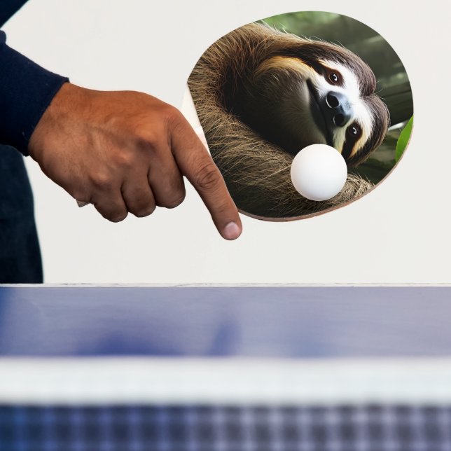 Brown Fuzzy Sloth Pingisracket (Insitu)