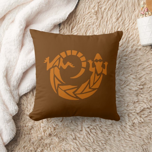 Brown Gecko Southwest Pillow Kudde (Filt)