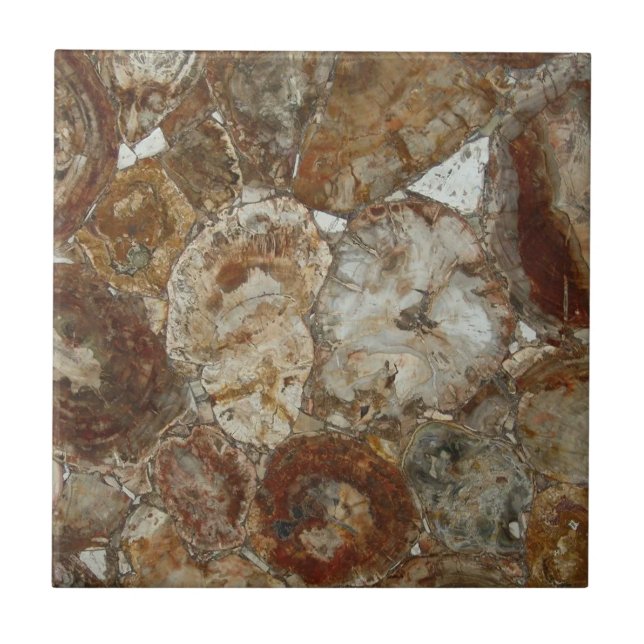 Brown Gemstone Print Ceramic Tile Kakelplatta (Framsidan)