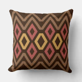 Brown Geometric Dekorativ kudde