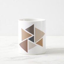 Brown Geometric Mönster White