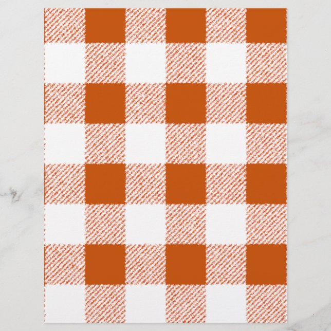 Brown Gingham Check Mönster Reklamblad (Framsidan)