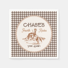 Brown Gingham Rodeo Paper Napkins Pappersservett
