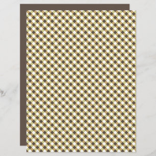 Brown Gingham Scrapbook Papper