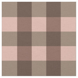 Brown Gingham Tyg