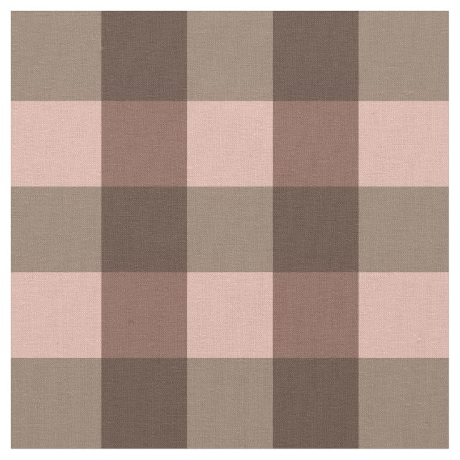 Brown Gingham Tyg (Närbild)