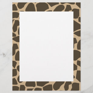 Brown Giraffe Mönster Skriv ut