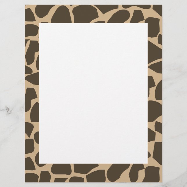 Brown Giraffe Mönster Skriv ut (Framsida)