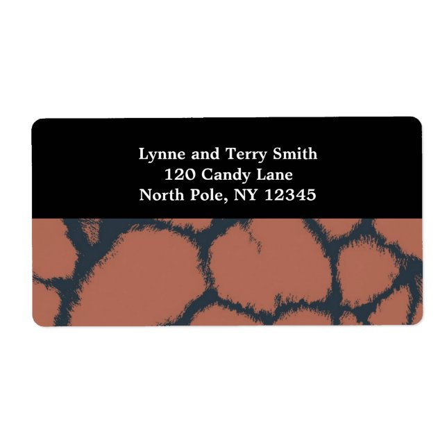 Brown Giraffe Päls Mönster Fraktsedel (Framsidan)