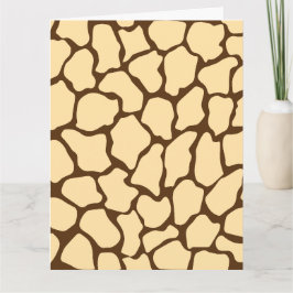 Brown Giraffe Pattern – Minimal Animal Print Kort