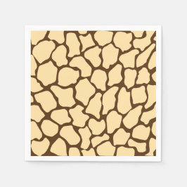 Brown Giraffe Pattern – Minimal Animal Print Pappersservett