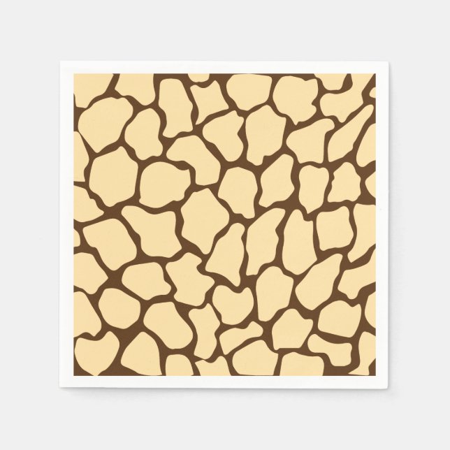 Brown Giraffe Pattern – Minimal Animal Print Pappersservett (Framsidan)