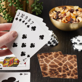 Brown Giraffe Print Casinokort