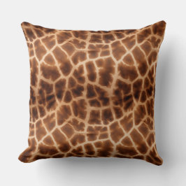 Brown Giraffe Print Kudde