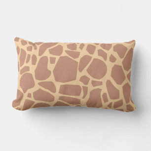 Brown Giraffe Print Lumber Pillow Lumbarkudde
