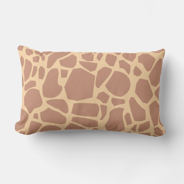 Brown Giraffe Print Lumber Pillow Lumbarkudde (Framsida)