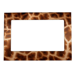 Brown Giraffe Print Magnetisk Fotoram