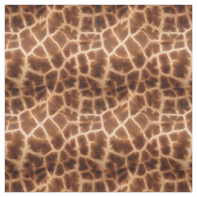 Brown Giraffe Print Tyg (Provkarta)