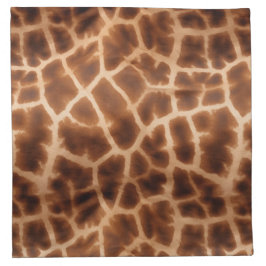Brown Giraffe Print Tygservett