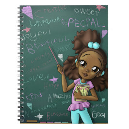 Brown Girl and Positive Ord Anteckningsbok