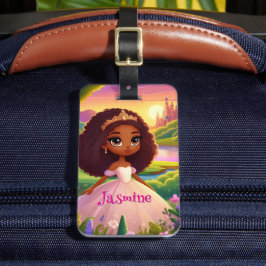 Brown Girl Magic Princess Luggage Tag Bagagebricka