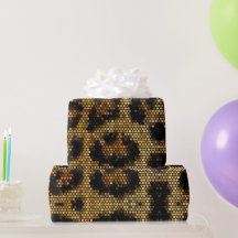 Brown Glittery Leopard Mönster