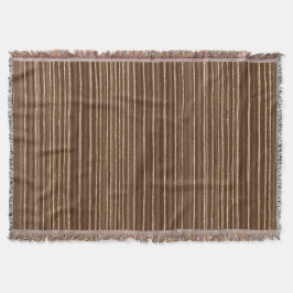 Brown Gold Stripes Christmas Filt