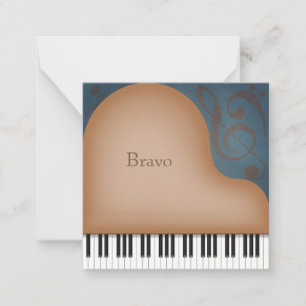 Brown Grand Piano Anpassningsbar Mini Anteckningskort