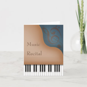 Brown Grand Piano Personlig Music skäl Inbjudan