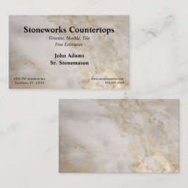 Brown Grått Guld Marble Countertops Visitkort